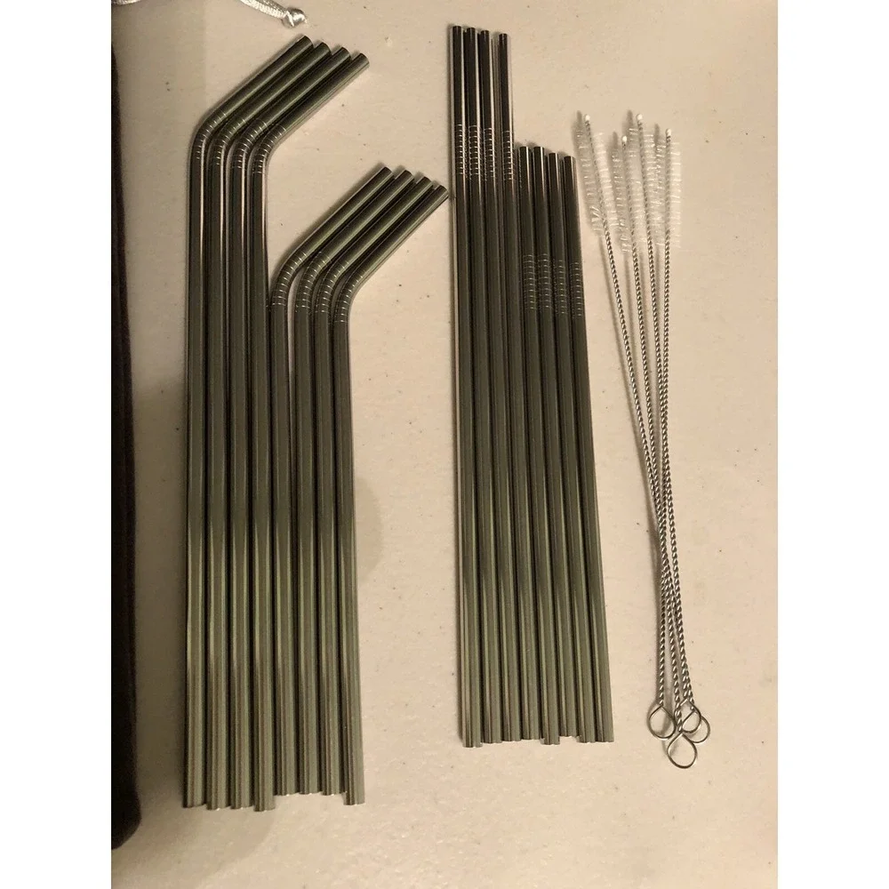 Strawexpert Stainless‎ Steel Straws Expert 16 Pc Reusable Drinking Straws/Tips